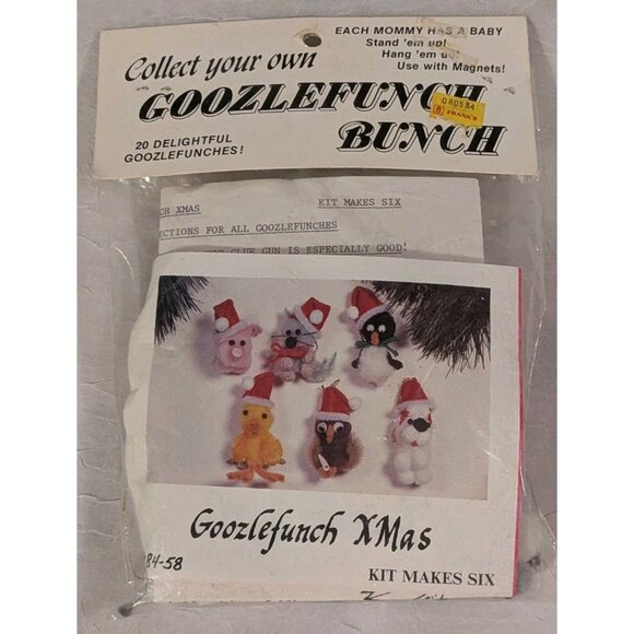 Merri Mac Christmas Kit Pom Poms Goozlefunch Animals Bunch Craft DIY Vtg #84-58 - Picture 11 of 11